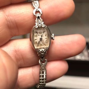 Beautiful white gold vintage Bulova